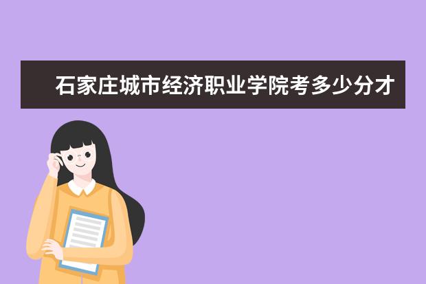 石家莊城市經濟職業學院考多少分才能上