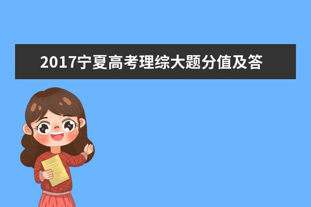 2017寧夏高考理綜大題分值及答題套路