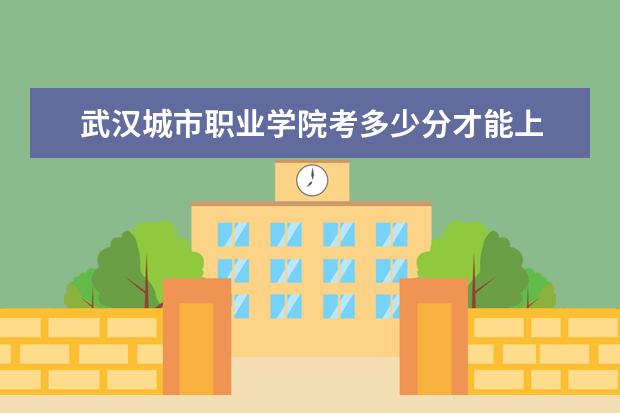 武漢城市職業學院考多少分才能上 錄取分數線是多少