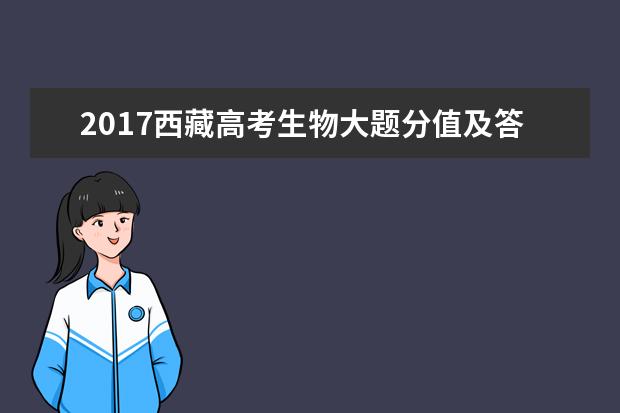 2017西藏高考生物大題分值及答題套路
