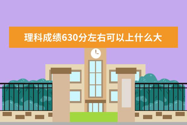 理科成績630分左右可以上什么大學