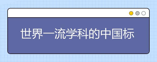 世界一流學(xué)科的中國標(biāo)準(zhǔn)是什么