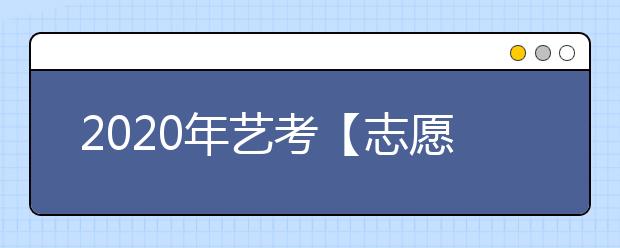 2020年藝考【志愿填報】服務開啟！