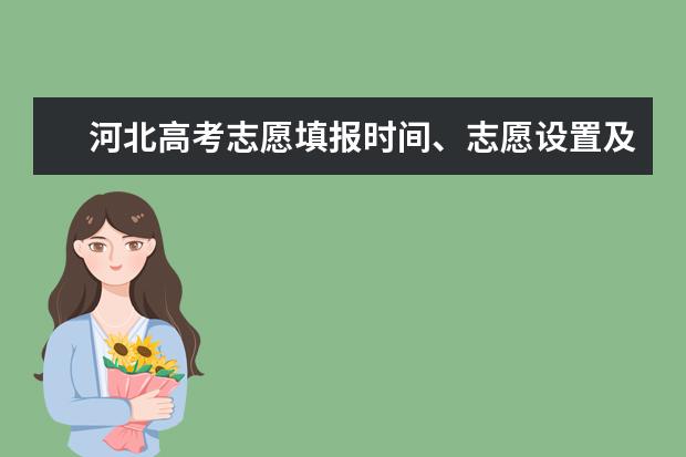河北高考志愿填報(bào)時(shí)間、志愿設(shè)置及填報(bào)方式