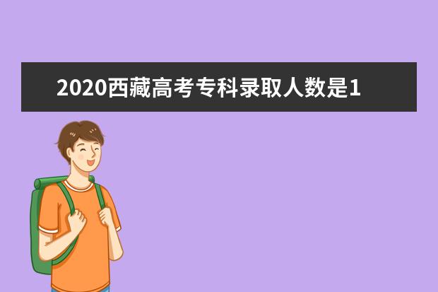 2020西藏高考專科錄取人數是10986人