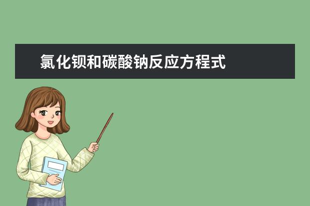 氯化鋇和碳酸鈉反應方程式