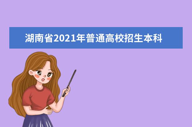 湖南省2021年普通高校招生本科提前批藝術類非平行組征集志愿國家任務計劃