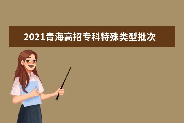 2021青海高招專科特殊類型批次(K、L段)未完成計劃征集志愿公告