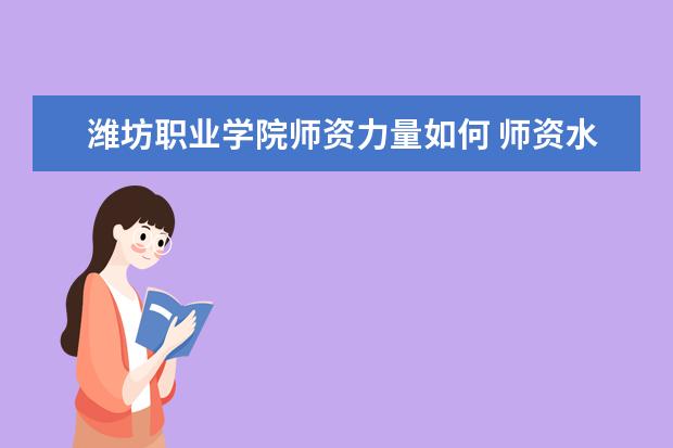 濰坊職業學院師資力量如何 師資水平怎么樣