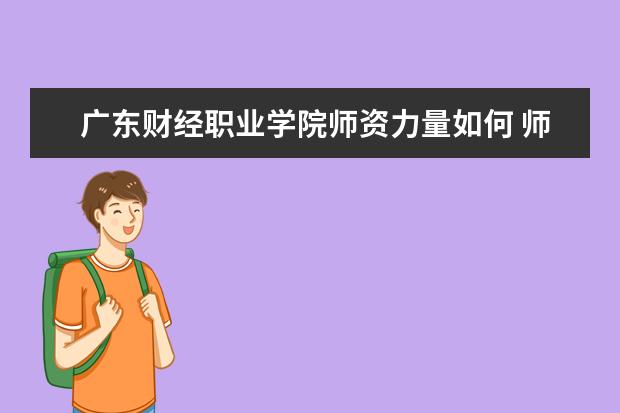 廣東財經職業學院師資力量如何 師資水平怎么樣