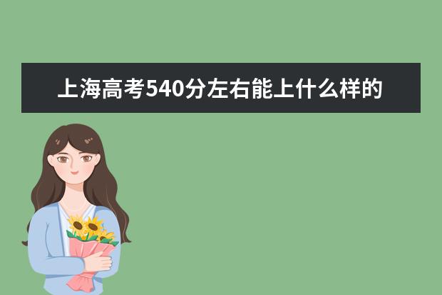 上海高考540分左右能上什么樣的大學(xué)