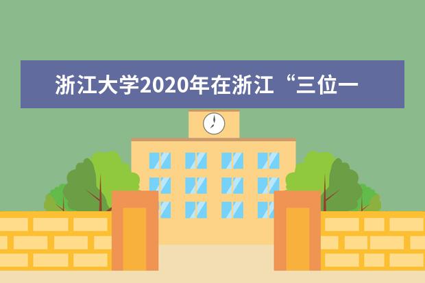 浙江大學2020年在浙江“三位一體”綜合評價招生700