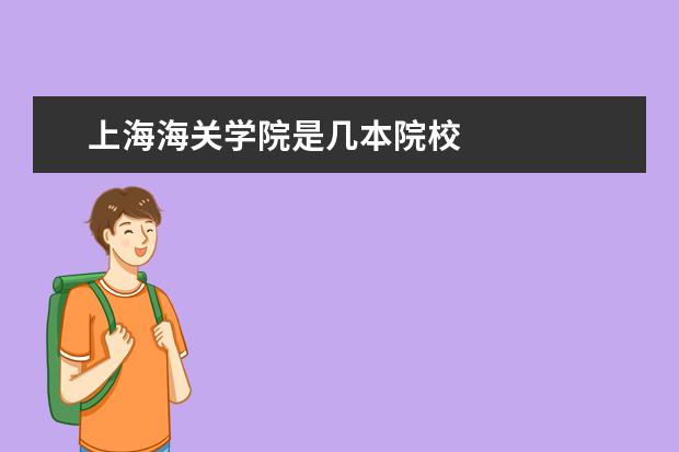 上海海關(guān)學院是幾本院校