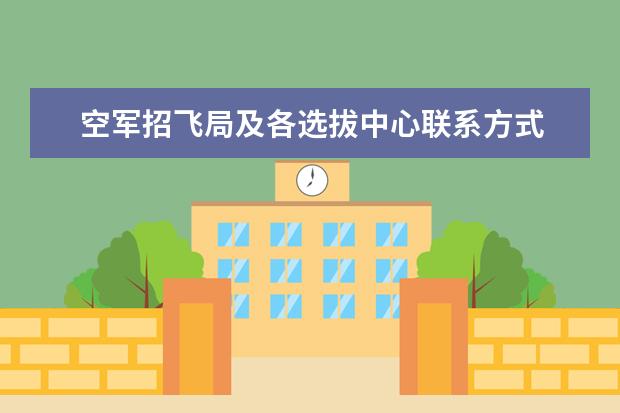 空軍招飛局及各選拔中心聯系方式